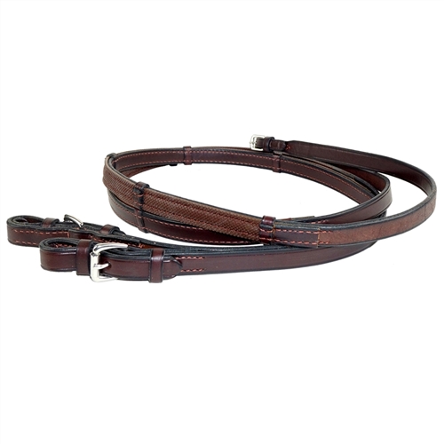 Nunn Finer Rubber Lined Reins with Hand Stops