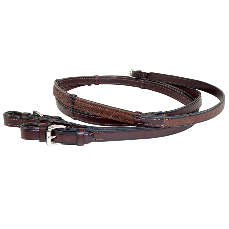 Nunn Finer Rubber Lined Reins with Hand Stops